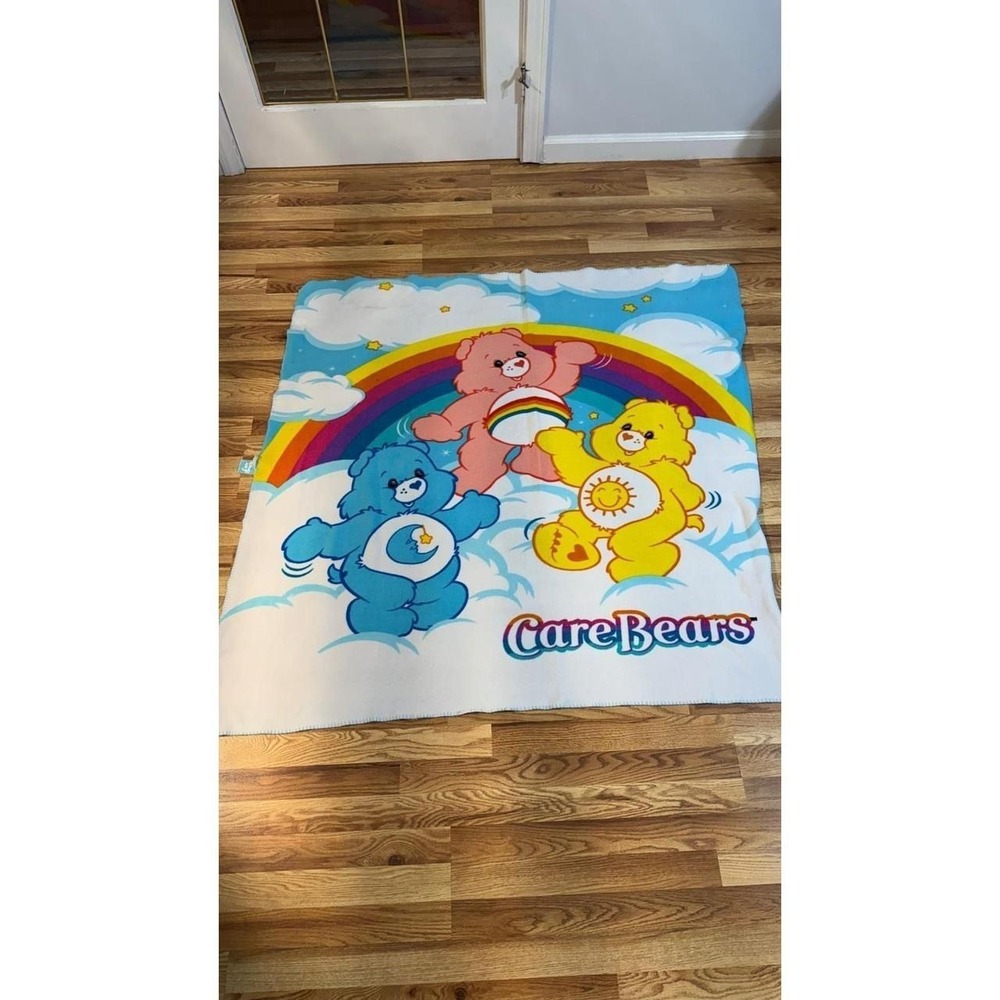 Care Bears Fleece Throw Blanket Rainbow Cheer Funshine Bedtime